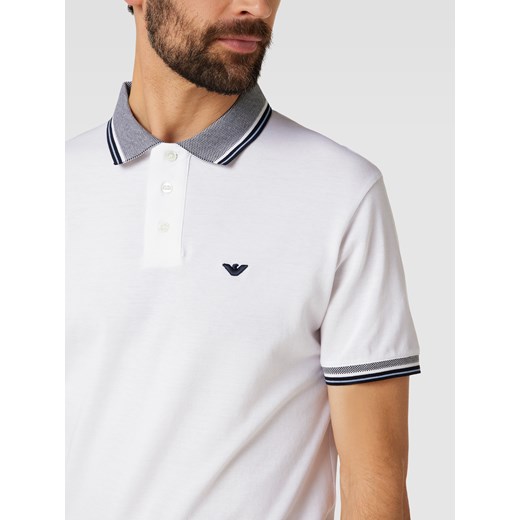Koszulka polo z wyhaftowanym logo Emporio Armani M wyprzedaż Peek&Cloppenburg