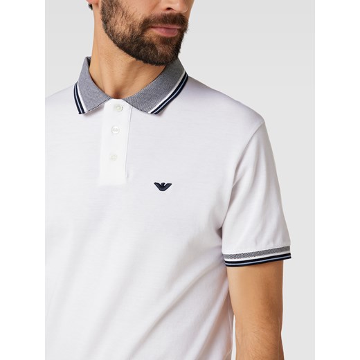 Koszulka polo z wyhaftowanym logo Emporio Armani M wyprzedaż Peek&Cloppenburg 