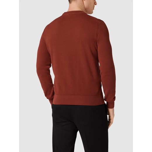 Sweter z dzianiny z fakturowanym wzorem model ‘Ecaio’ XXXL Peek&Cloppenburg wyprzedaż