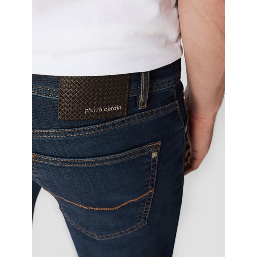 Jeansy o kroju slim fit z dodatkiem streczu model ‘Lyon’ Pierre Cardin 42/32 okazja Peek&Cloppenburg 