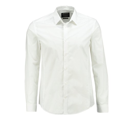 Burton Menswear London STRETCH SLIM FIT Koszula white zalando szary abstrakcyjne wzory