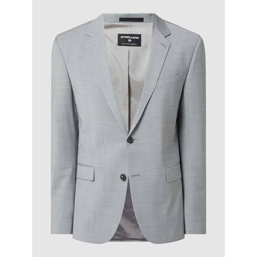 Marynarka zapinana na 2 guziki o kroju slim fit z dodatkiem streczu model Strellson 52 wyprzedaż Peek&Cloppenburg