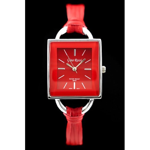 Zegarek damski Gino Rossi - PRADO (zg603b) red stylion-pl czerwony paski