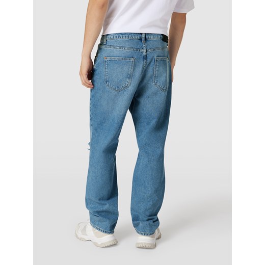 Niebieskie jeansy męskie Review casual 