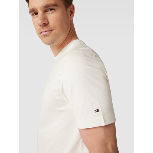 T-shirt z bawełny z okrągłym dekoltem model ‘MERCERIZED’ Tommy Hilfiger S wyprzedaż Peek&Cloppenburg 
