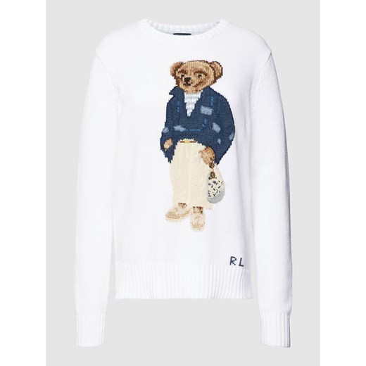 Sweter z dzianiny ze wzorem z motywem Polo Ralph Lauren XL promocja Peek&Cloppenburg 