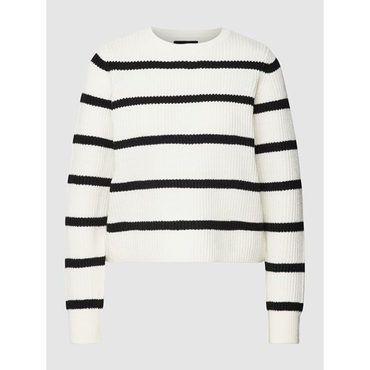 Sweter damski Pieces z bawełny biały