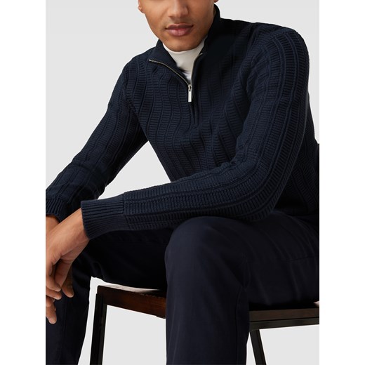 Sweter męski granatowy Esprit casual 