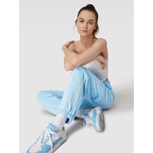 Spodnie damskie Thejoggconcept niebieskie