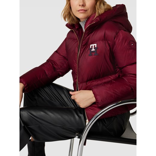 Kurtka damska czerwona Tommy Hilfiger krótka z kapturem 
