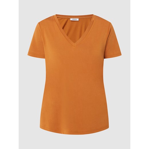 Bluzka damska Minimum pomarańczowy z krótkim rękawem 