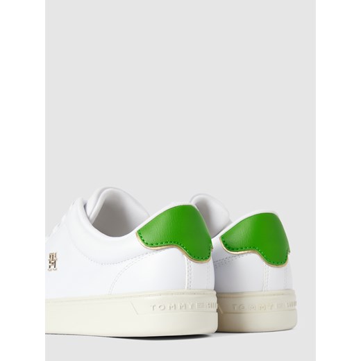 Sneakersy skórzane z detalem z logo z efektem metalicznym model ‘ELEVATED’ Tommy Hilfiger 37 Peek&Cloppenburg  wyprzedaż