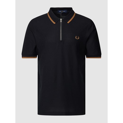 Koszulka polo z krótkim zamkiem błyskawicznym model ‘Zip Neck Crepe’ Fred Perry L Peek&Cloppenburg