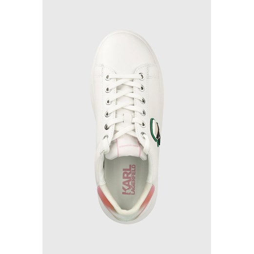 Buty sportowe damskie białe Karl Lagerfeld sneakersy skórzane sznurowane 