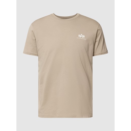 T-shirt z nadrukiem z logo model ‘BASIC T SMALL LOGO’ Alpha Industries XXXL Peek&Cloppenburg 