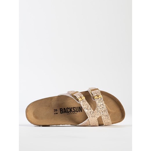 BACKSUN Klapki &quot;Talca&quot; w kolorze złotym 42 promocyjna cena Limango Polska