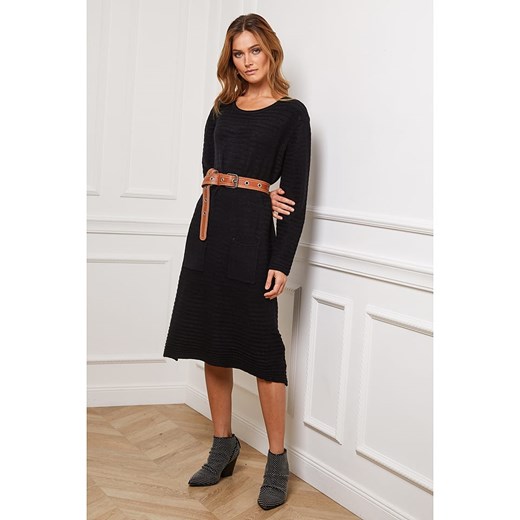 Joséfine Sukienka dzianinowa "Giusepe" w kolorze czarnym Joséfine M okazja Limango Polska
