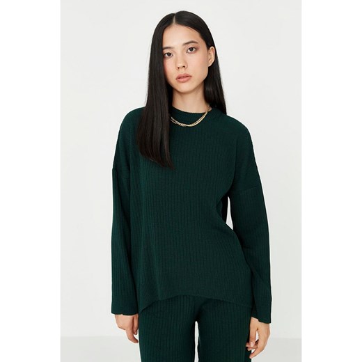 trendyol 2-częściowy zestaw w kolorze butelkowej zieleni - sweter, spodnie Trendyol L okazja Limango Polska