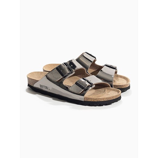 BAYTON Klapki &quot;Tracy&quot; w kolorze srebrnym 36 wyprzedaż Limango Polska