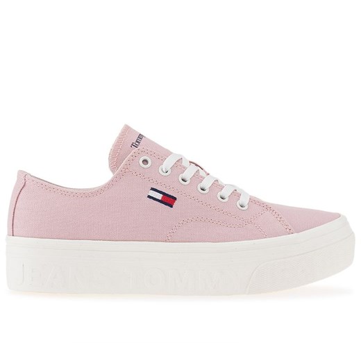 Buty Tommy Jeans Lace-Up Flatform EN0EN02173-TH2 - różowe ze sklepu streetstyle24.pl w kategorii Trampki damskie - zdjęcie 160905214