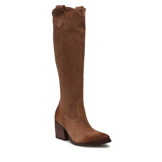 Kozaki R.Polański 1414 Camel Zamsz 546 35 eobuwie.pl