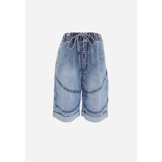Niebieskie Jeansowe Szorty przed Kolano Jennitts ze sklepu Born2be Odzież w kategorii Spodenki chłopięce - zdjęcie 160923333