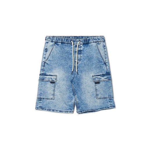 Cropp - Jeansowe szorty loose jogger - niebieski ze sklepu Cropp w kategorii Spodenki męskie - zdjęcie 160938302