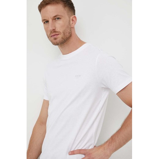 Joop! t-shirt bawełniany kolor biały gładki 30025786 ze sklepu ANSWEAR.com w kategorii T-shirty męskie - zdjęcie 160938432