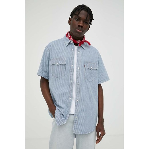 Levi's koszula bawełniana męska kolor niebieski regular z kołnierzykiem XL ANSWEAR.com
