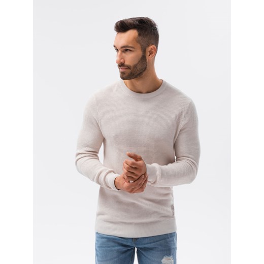 Sweter męski - beżowy V6 E185 M ombre