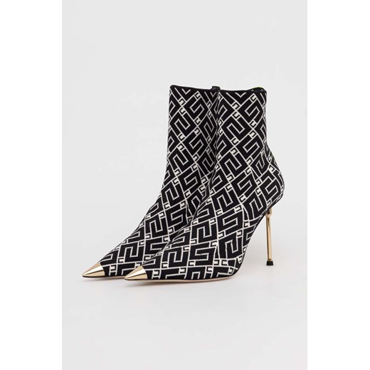 Elisabetta Franchi botki damskie kolor czarny na szpilce SA43L36E2 Elisabetta Franchi 39 ANSWEAR.com