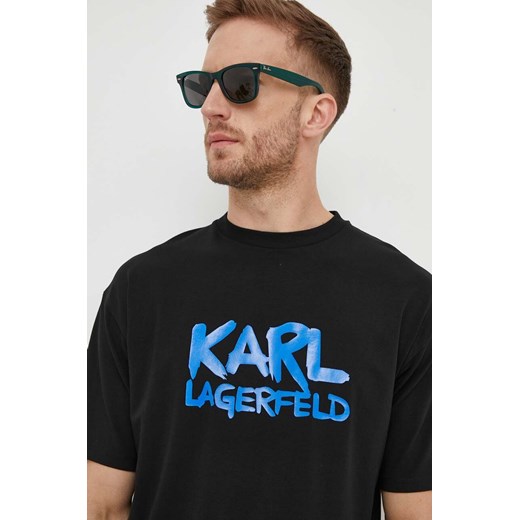 Karl Lagerfeld t-shirt męski kolor czarny z nadrukiem Karl Lagerfeld XL ANSWEAR.com