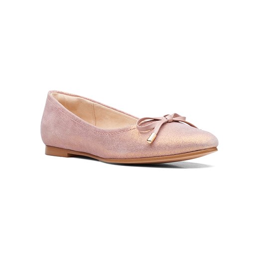 Clarks Skórzane baleriny w kolorze jasnoróżowym Clarks 39,5 okazja Limango Polska