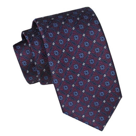 Krawat Męski, Klasyczny - ALTIES - Wzór Geometryczny KRALTS0969 ze sklepu JegoSzafa.pl w kategorii Krawaty - zdjęcie 160962514