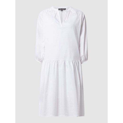 Sukienka Risy & Jerfs na wiosnę mini biała casual z dekoltem v z długim rękawem 