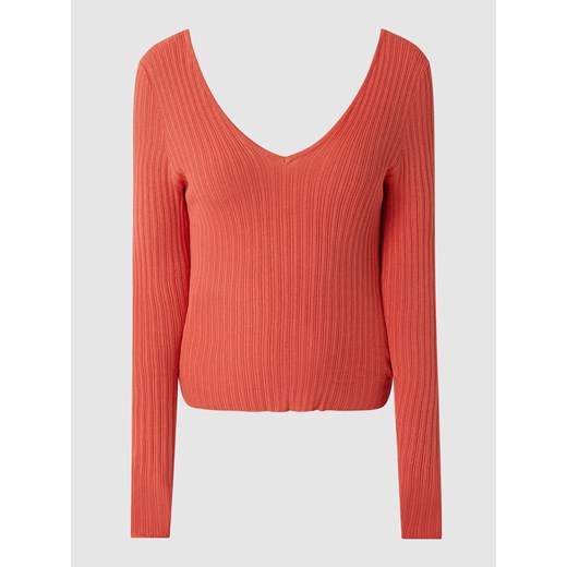 Sweter z prążkowaną fakturą model ‘Mary’ XL Peek&Cloppenburg  okazyjna cena