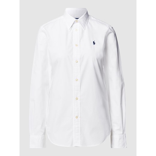 Bluzka koszulowa z dodatkiem streczu i wyhaftowanym logo Polo Ralph Lauren 34 Peek&Cloppenburg  promocyjna cena