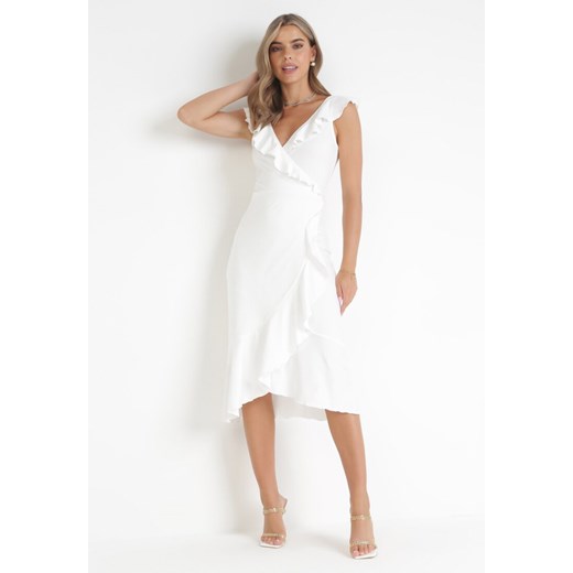 Biała Sukienka Harmothee ze sklepu Born2be Odzież w kategorii Sukienki - zdjęcie 161013361