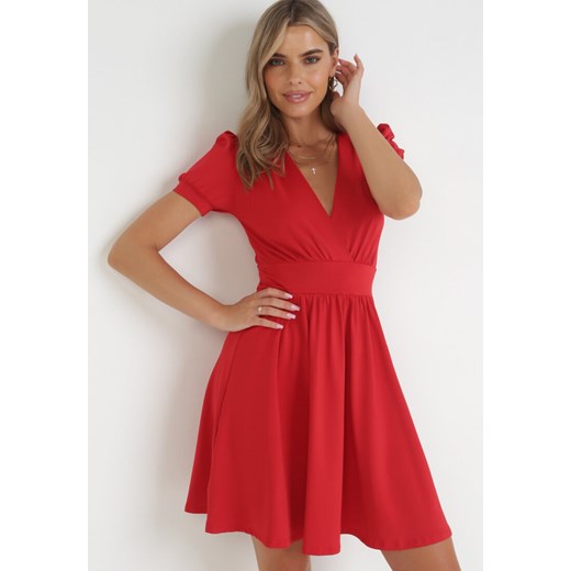 Czerwona Sukienka Coryle ze sklepu Born2be Odzież w kategorii Sukienki - zdjęcie 161013401