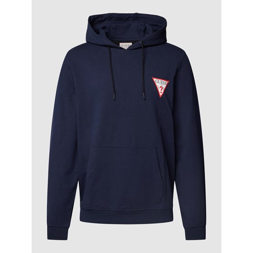 Bluza z kapturem i nadrukiem z logo model ‘CHRISTIAN’ Guess M wyprzedaż Peek&Cloppenburg