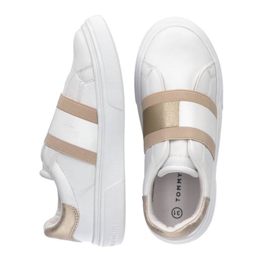 Tommy Hilfiger buty sportowe damskie płaskie białe wiosenne bez zapięcia 