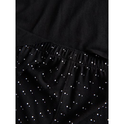 Reserved - Dwuczęściowa piżama z nadrukiem - Czarny Reserved M Reserved