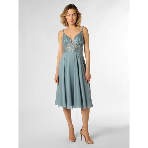 Swing Damska sukienka wieczorowa Kobiety Sztuczne włókno jasnoniebieski jednolity ze sklepu vangraaf w kategorii Sukienki - zdjęcie 161039842