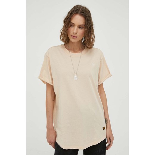G-Star Raw t-shirt bawełniany kolor beżowy L ANSWEAR.com