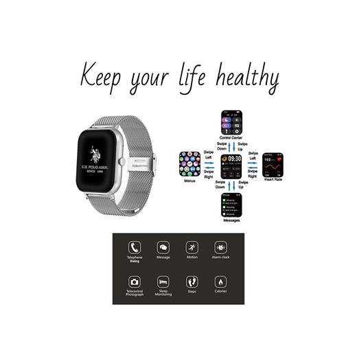 U.S. Polo Assn. Smartwatch w kolorze srebrnym onesize wyprzedaż Limango Polska