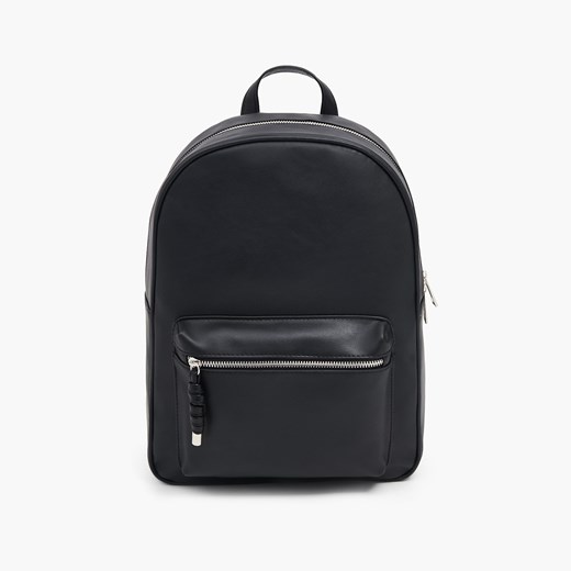 Cropp - Czarny plecak z ekoskóry - czarny ze sklepu Cropp w kategorii Plecaki - zdjęcie 161059141