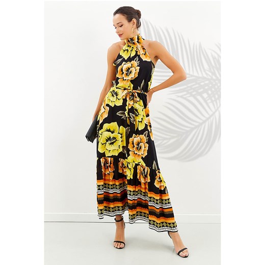 LA Angels Sukienka w kolorze żółto-czarnym La Angels S wyprzedaż Limango Polska