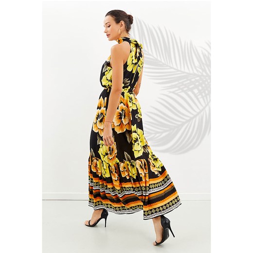 LA Angels Sukienka w kolorze żółto-czarnym La Angels L Limango Polska okazyjna cena