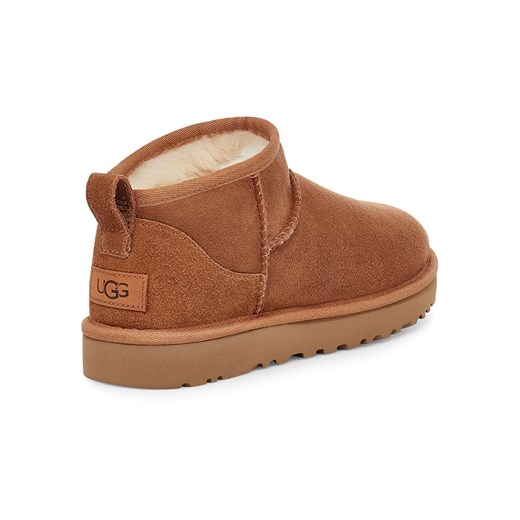 UGG Skórzane botki w kolorze jasnobrązowym 38 Limango Polska wyprzedaż