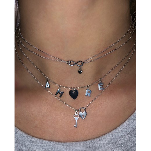 SIN BY MANNEI Srebrny Choker Infinity Sin By Mannei ONE SIZE okazja Moliera2.com